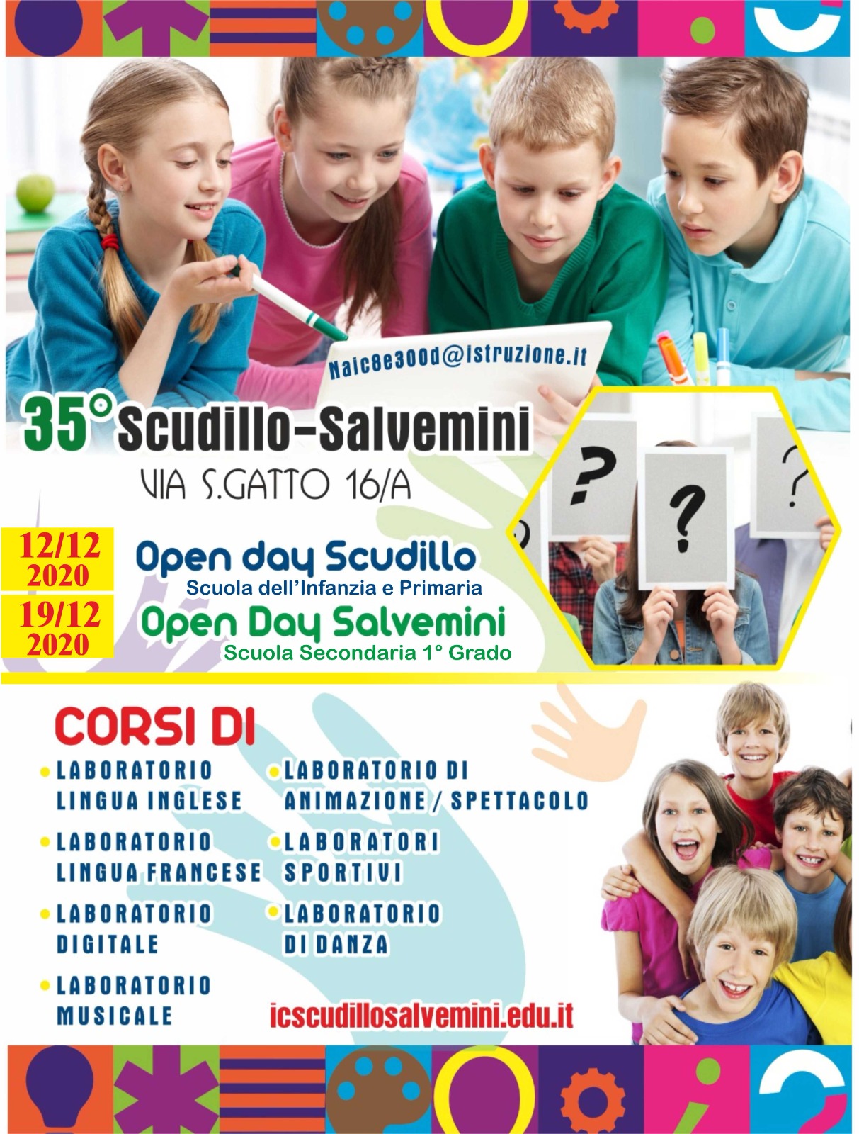 OPEN DAY  ON LINE 19 DICEMBRE 2020. PER VEDERE IL  VIDEO CLICCA QUI