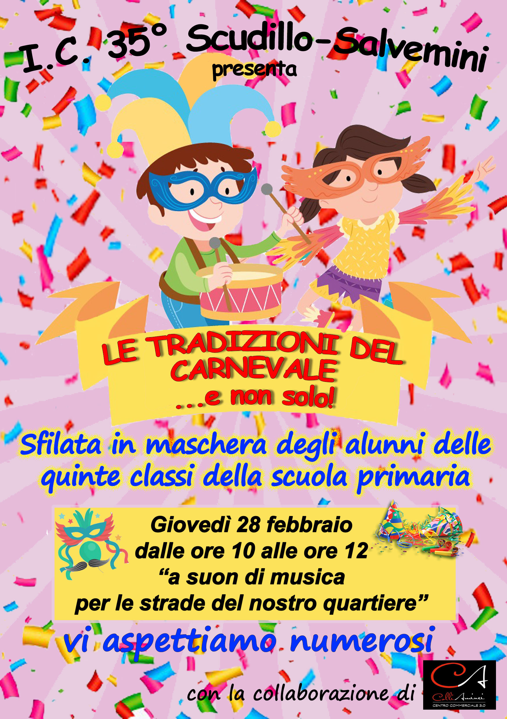 Sfilata di Carnevale nel quartiere dei Colli Aminei organizzata nell’ambito del Progetto Legalità 